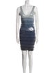 Herve Leger Colorblock Pattern Mini Dress