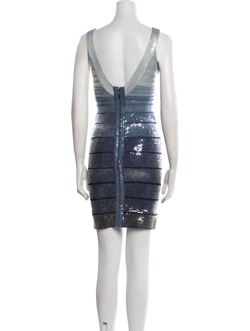 Herve Leger Colorblock Pattern Mini Dress
