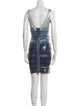 Herve Leger Colorblock Pattern Mini Dress