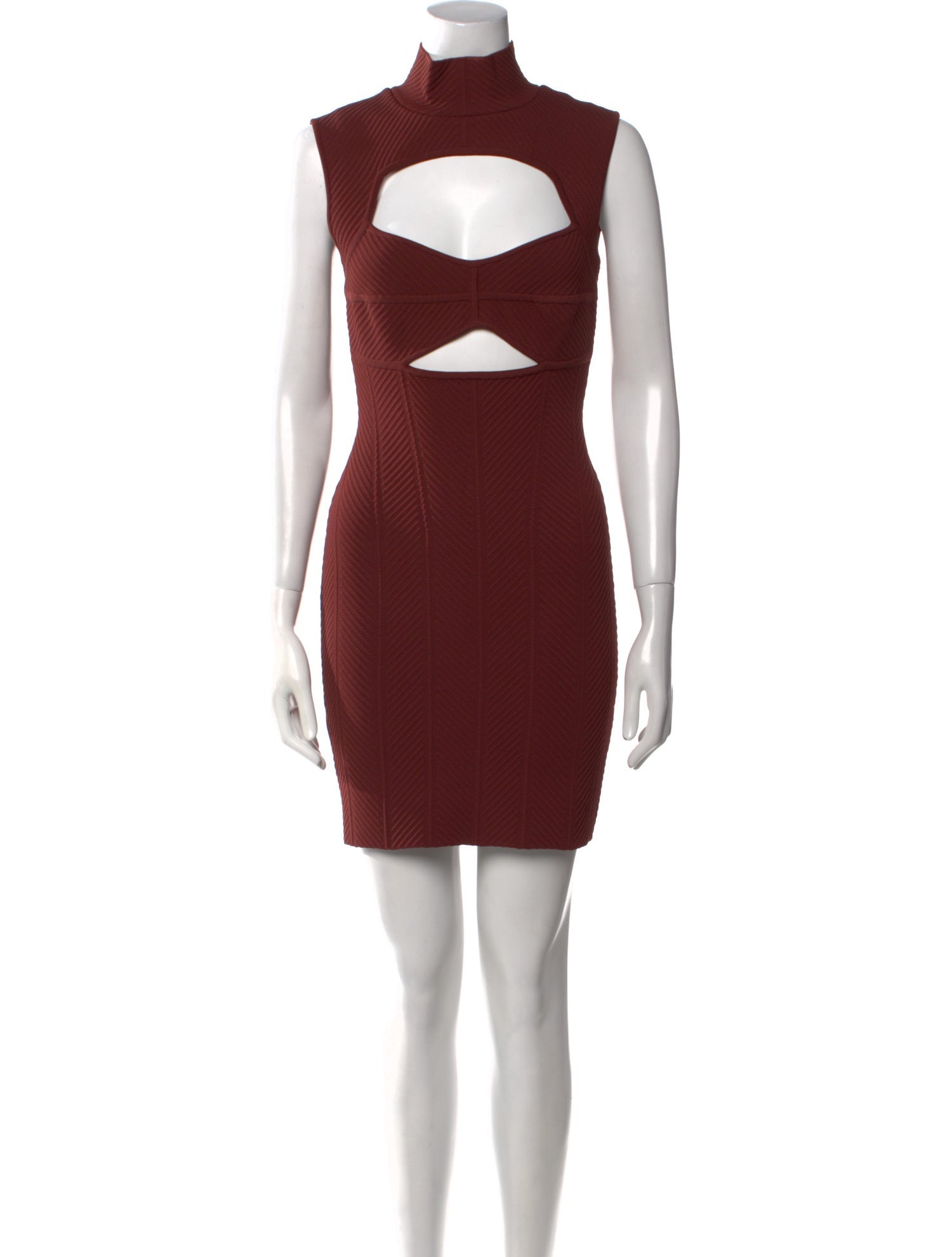Herve Leger Turtleneck Mini Dress