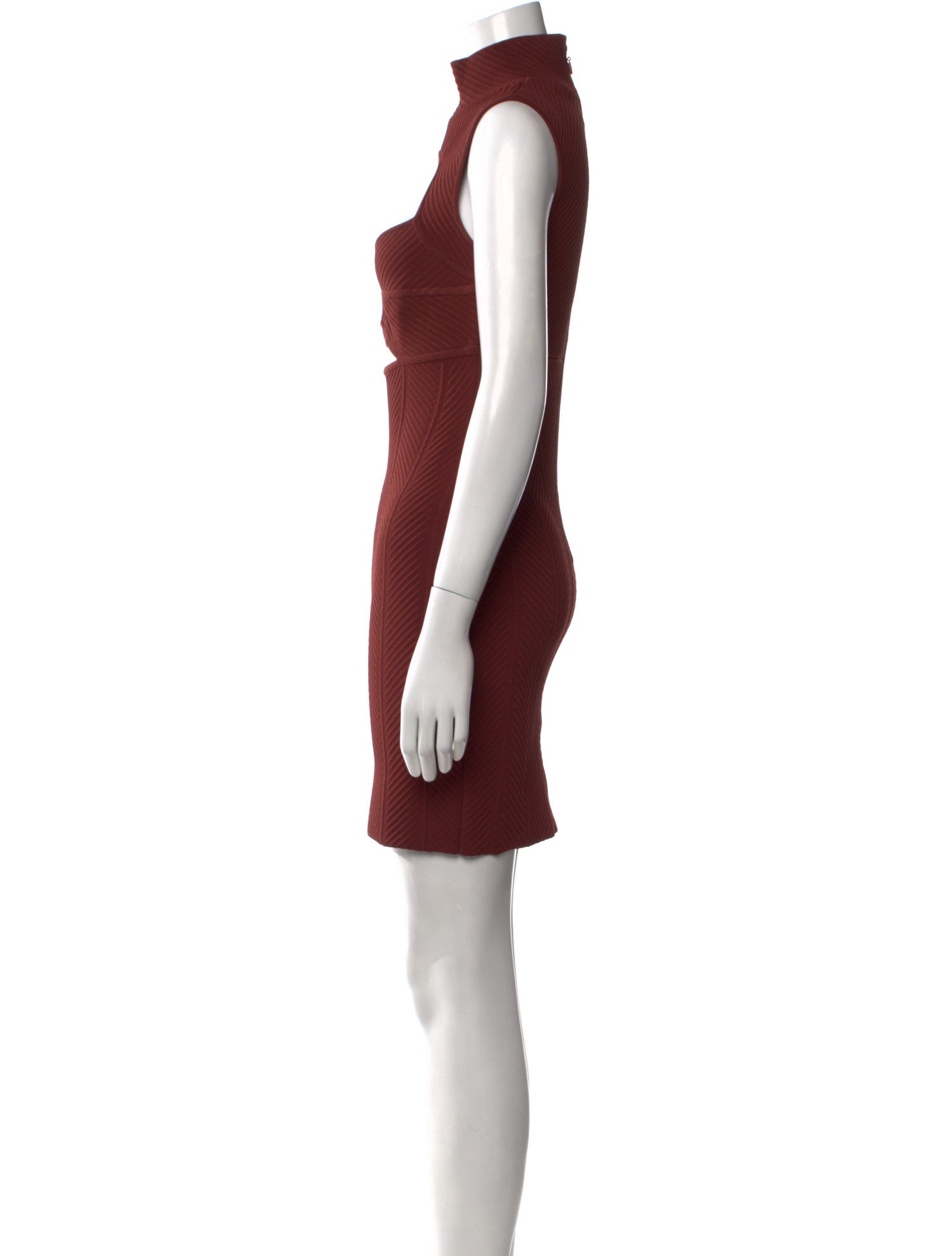 Herve Leger Turtleneck Mini Dress