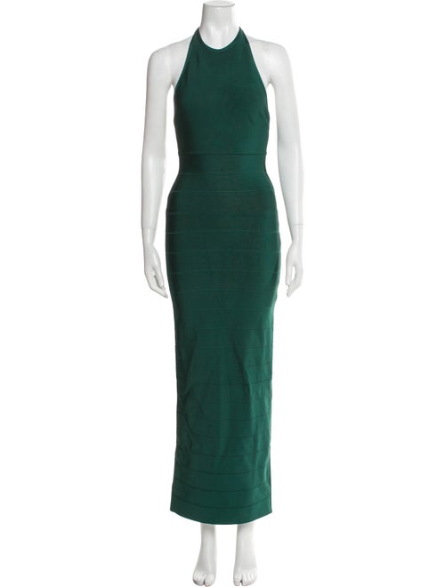 Herve Leger Halterneck Long Dress