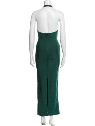 Herve Leger Halterneck Long Dress