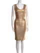 Herve Leger Scoop Neck Mini Dress