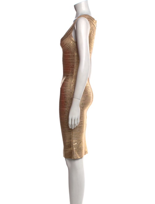 Herve Leger Scoop Neck Mini Dress