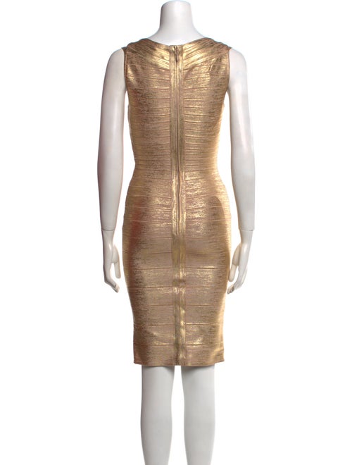 Herve Leger Scoop Neck Mini Dress