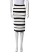Herve Leger Striped Knee-Length Skirt