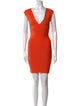Herve Leger V-Neck Mini Dress