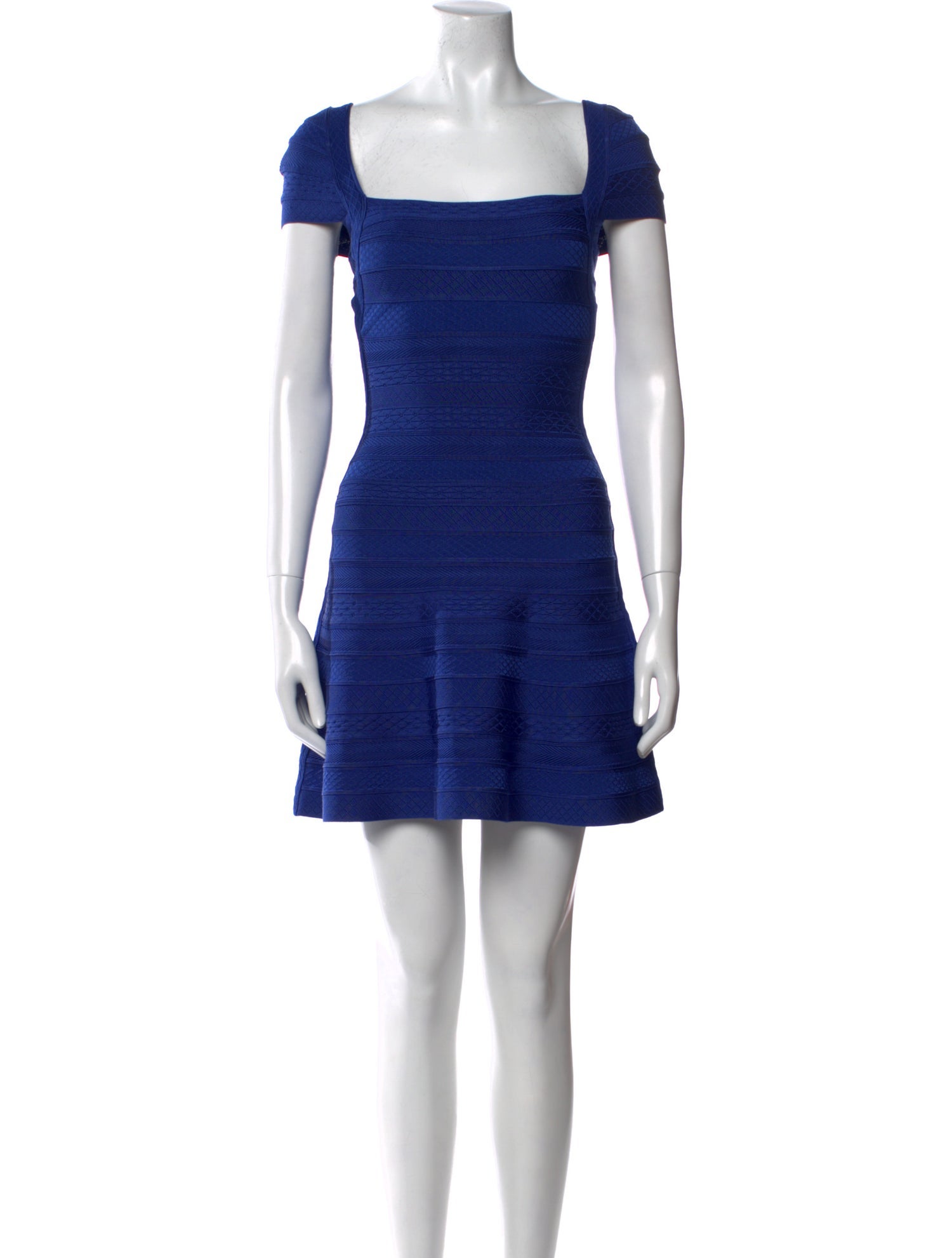 Herve Leger Square Neckline Mini Dress