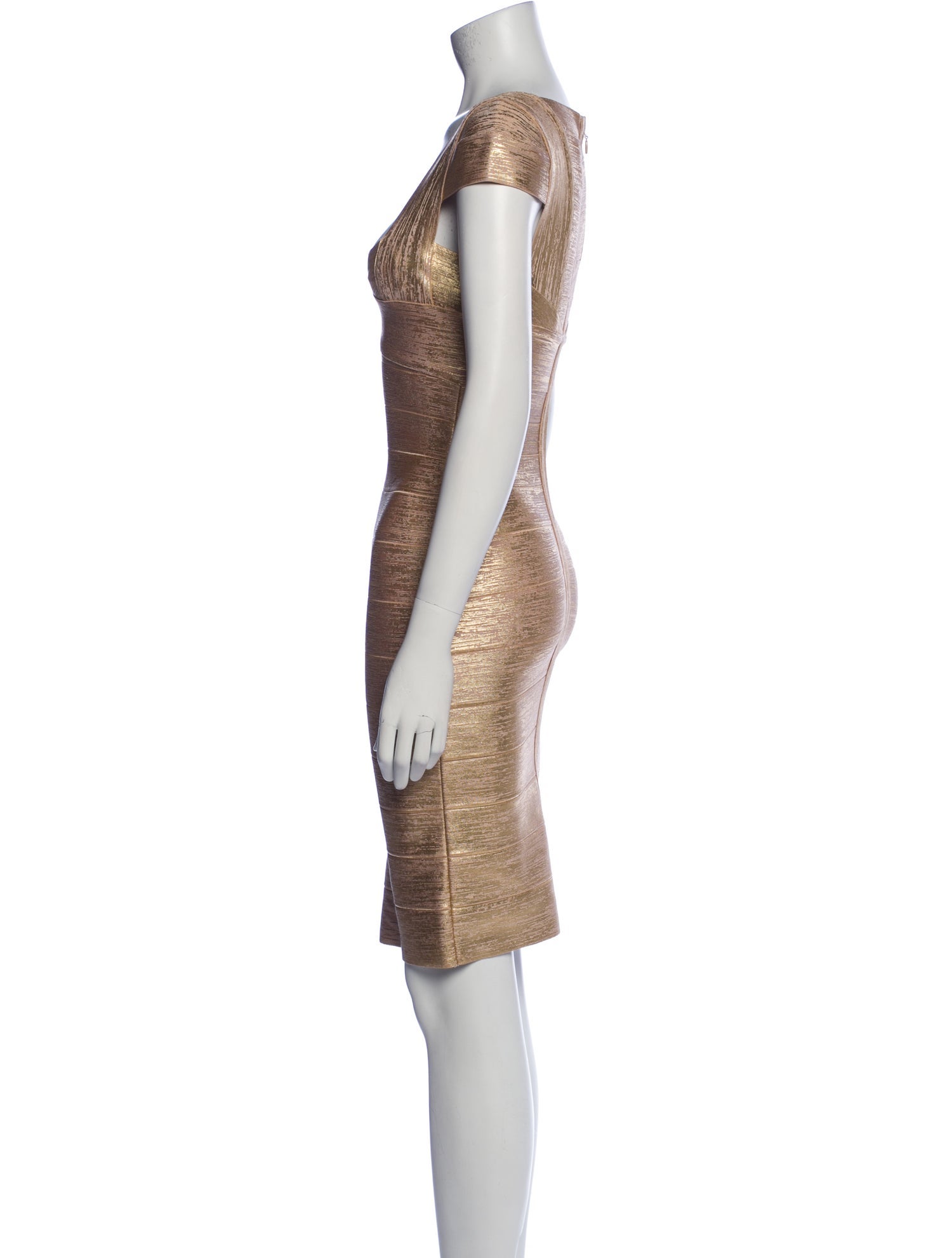 Herve Leger Square Neckline Mini Dress