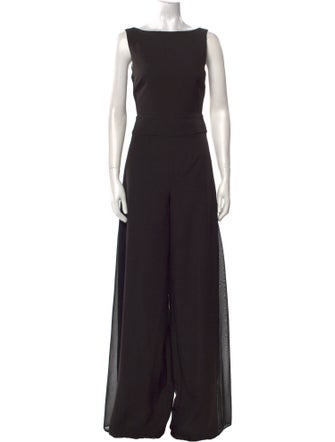 Herve Leger Bateau Neckline Jumpsuit