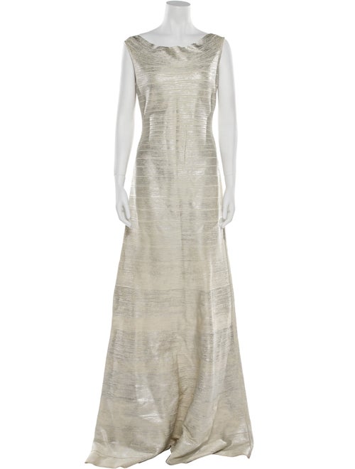 Herve Leger Bateau Neckline Long Dress