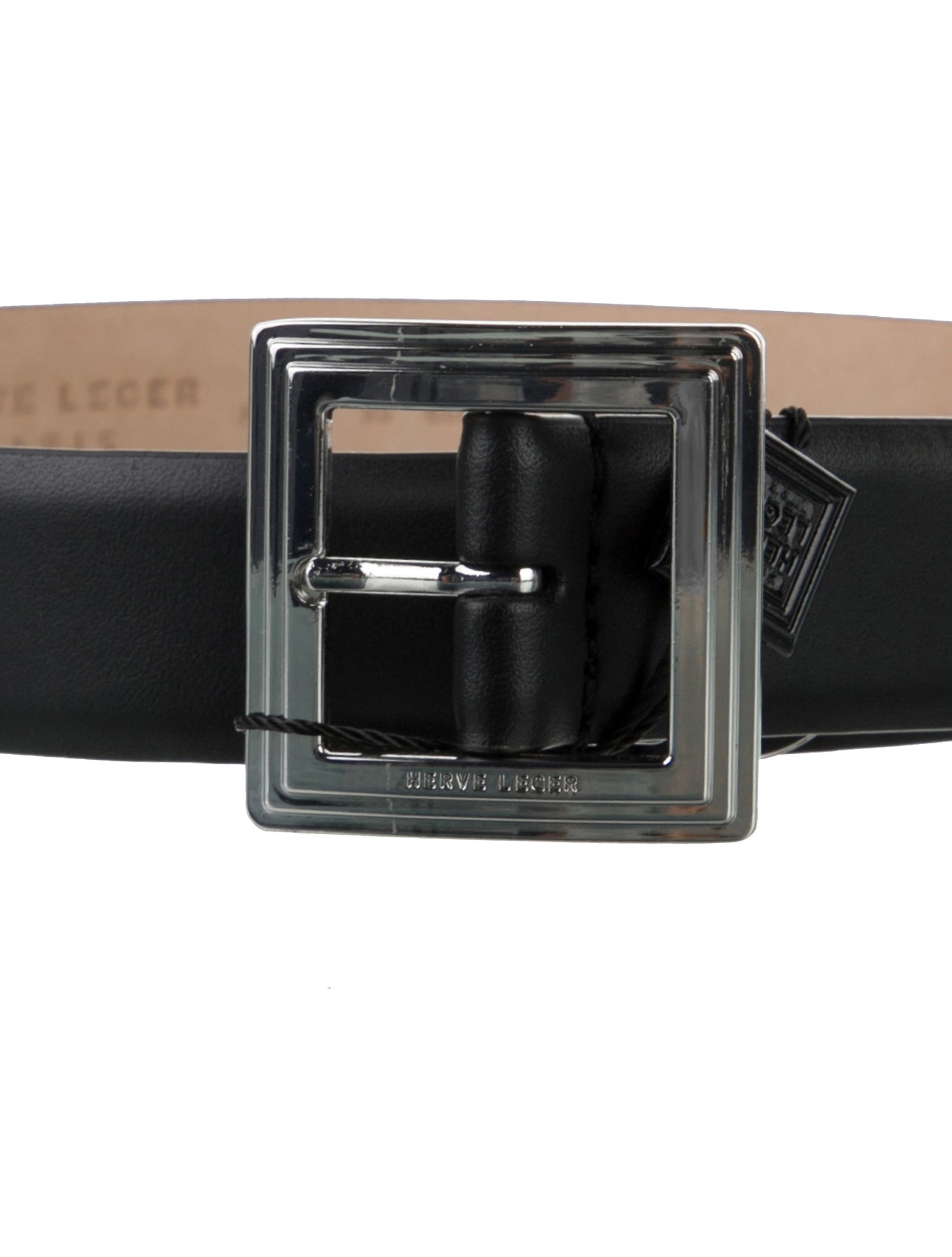Herve Leger Skinny Leather Belt