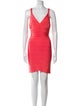 Herve Leger V-Neck Mini Dress