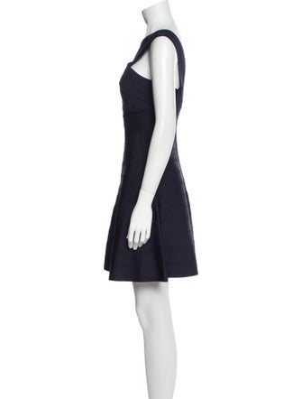 Herve Leger One-Shoulder Mini Dress
