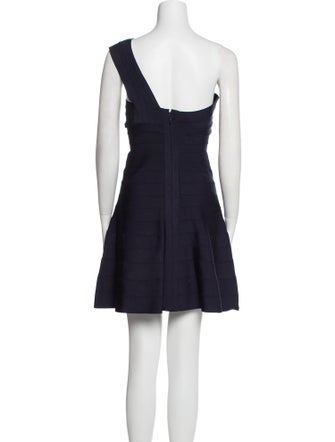 Herve Leger One-Shoulder Mini Dress