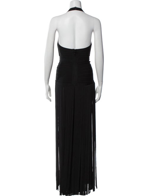 Herve Leger V-Neck Long Dress