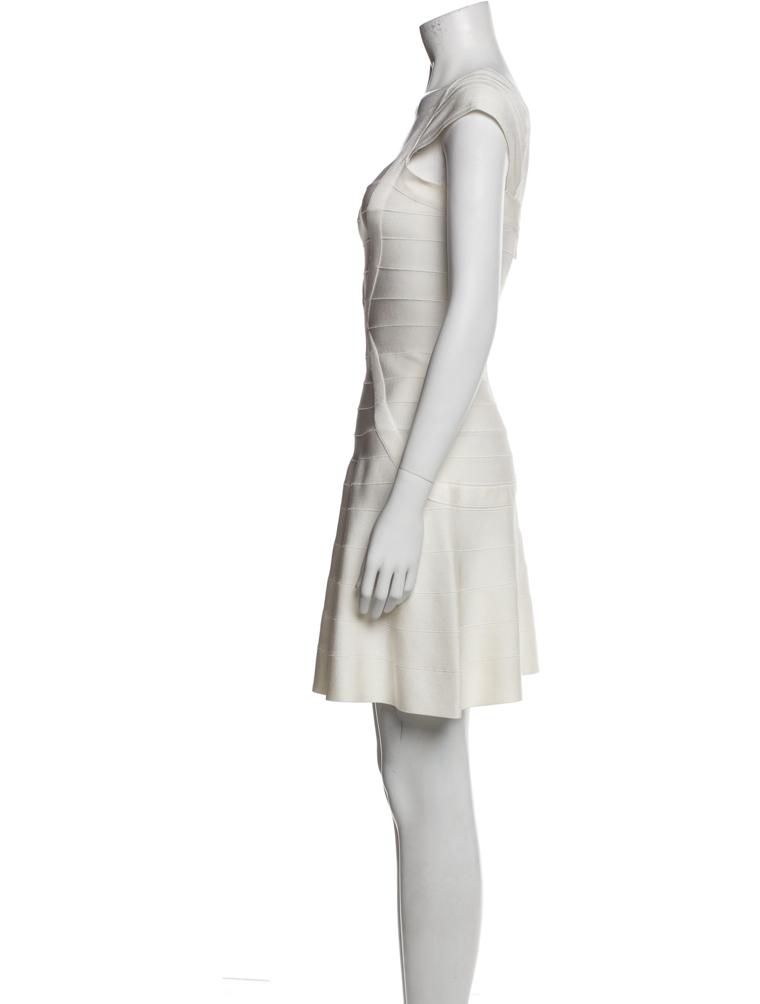 Herve Leger Square Neckline Mini Dress