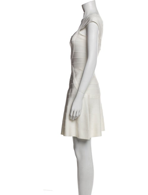 Herve Leger Square Neckline Mini Dress