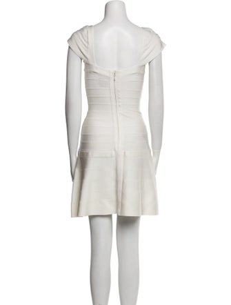 Herve Leger Square Neckline Mini Dress
