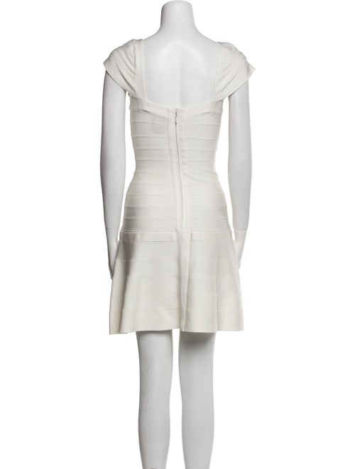 Herve Leger Square Neckline Mini Dress