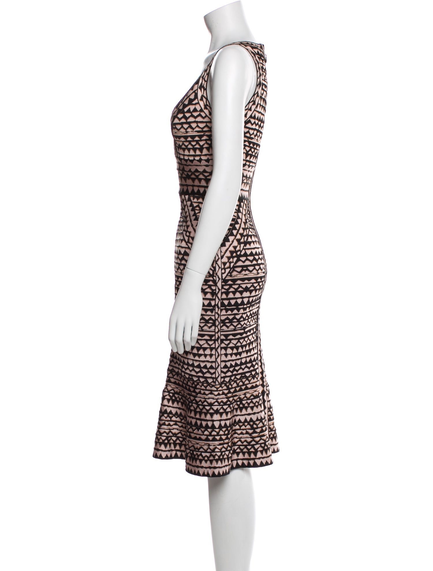 Herve Leger Printed Long Dress