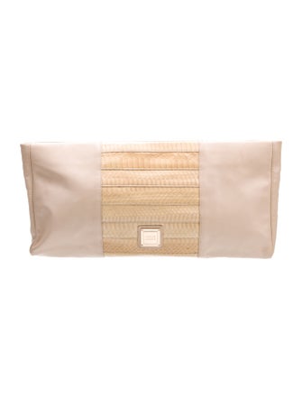 Herve Leger Leather Clutch