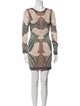 Herve Leger Printed Mini Dress
