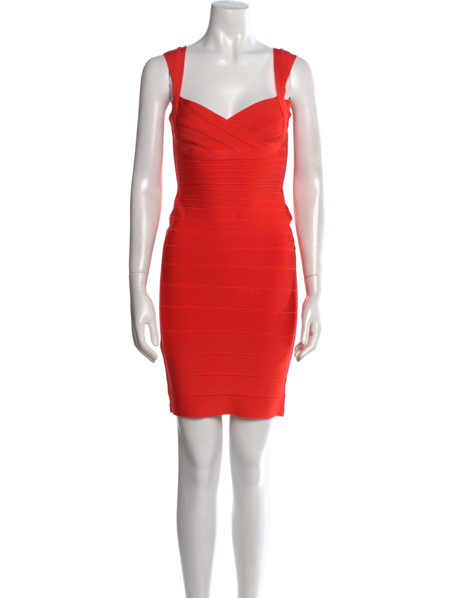 Herve Leger Square Neckline Mini Dress