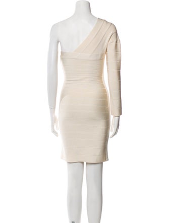 Herve Leger One-Shoulder Mini Dress