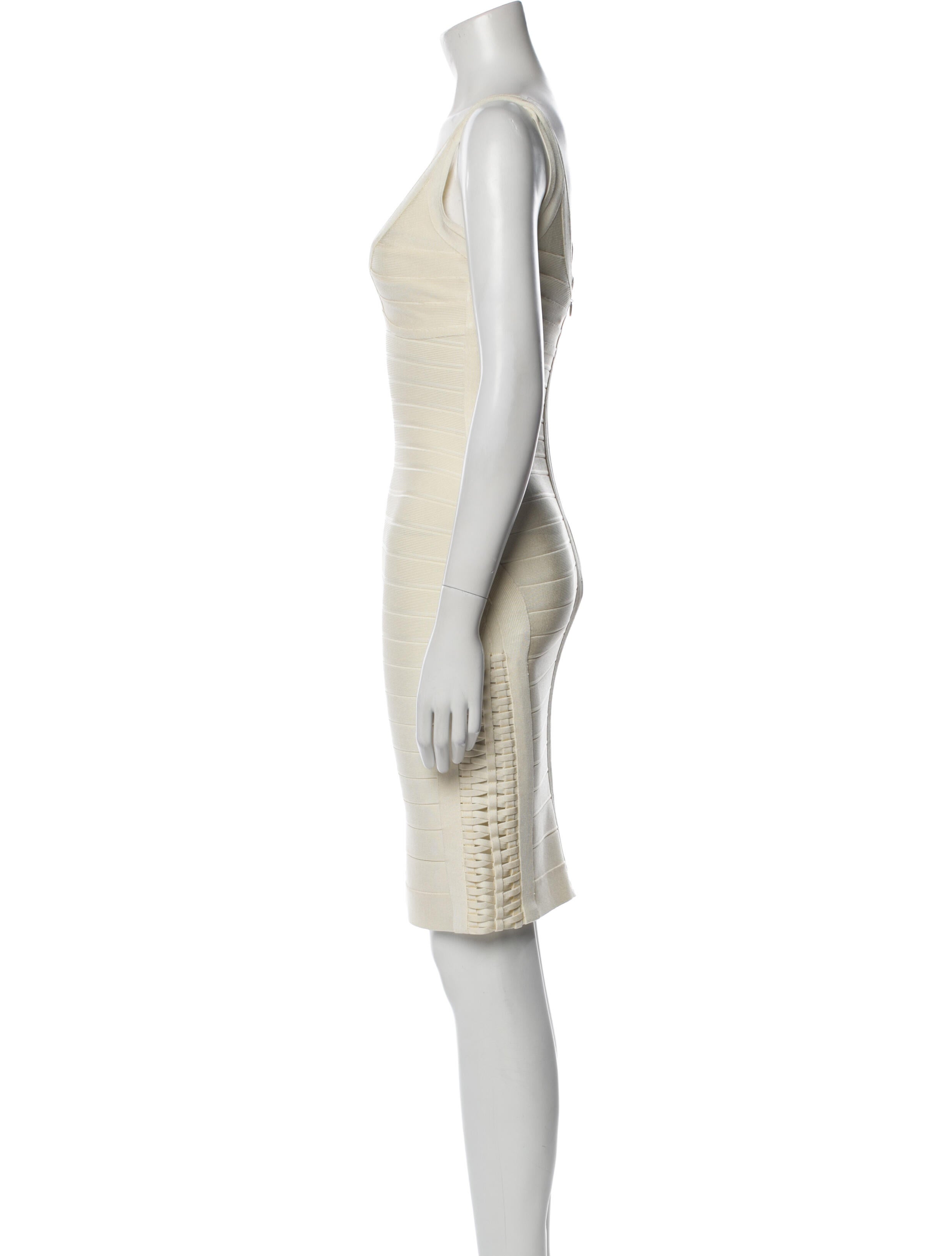 Herve Leger Scoop Neck Mini Dress