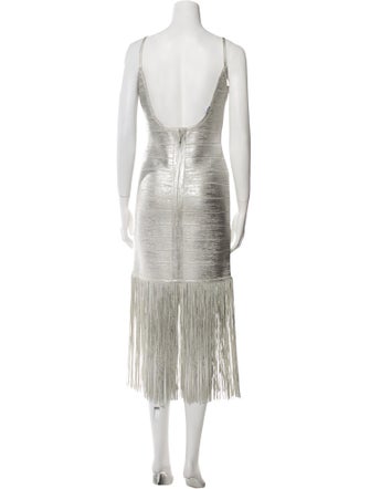 Herve Leger Square Neckline Mini Dress