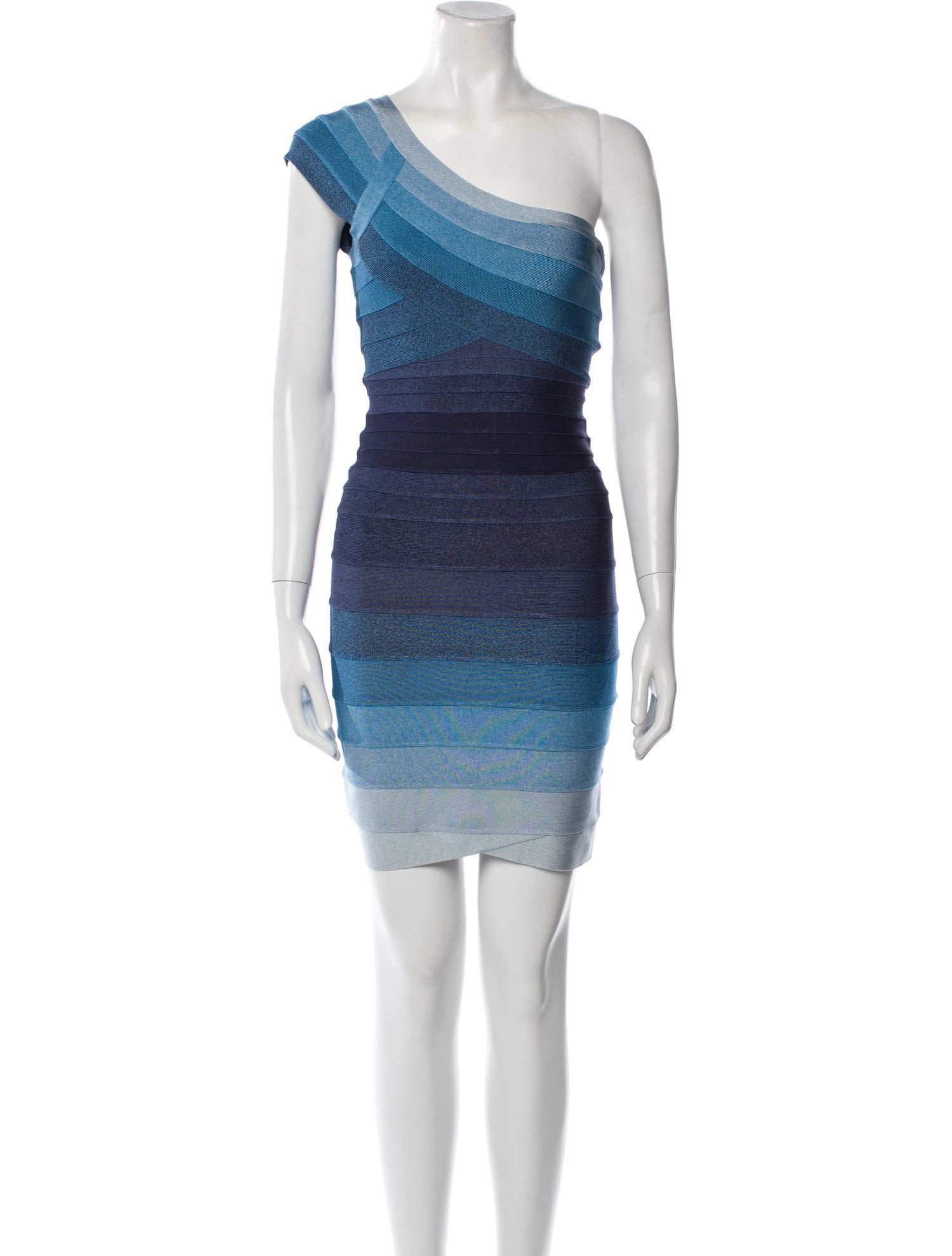 Herve Leger Striped Mini Dress