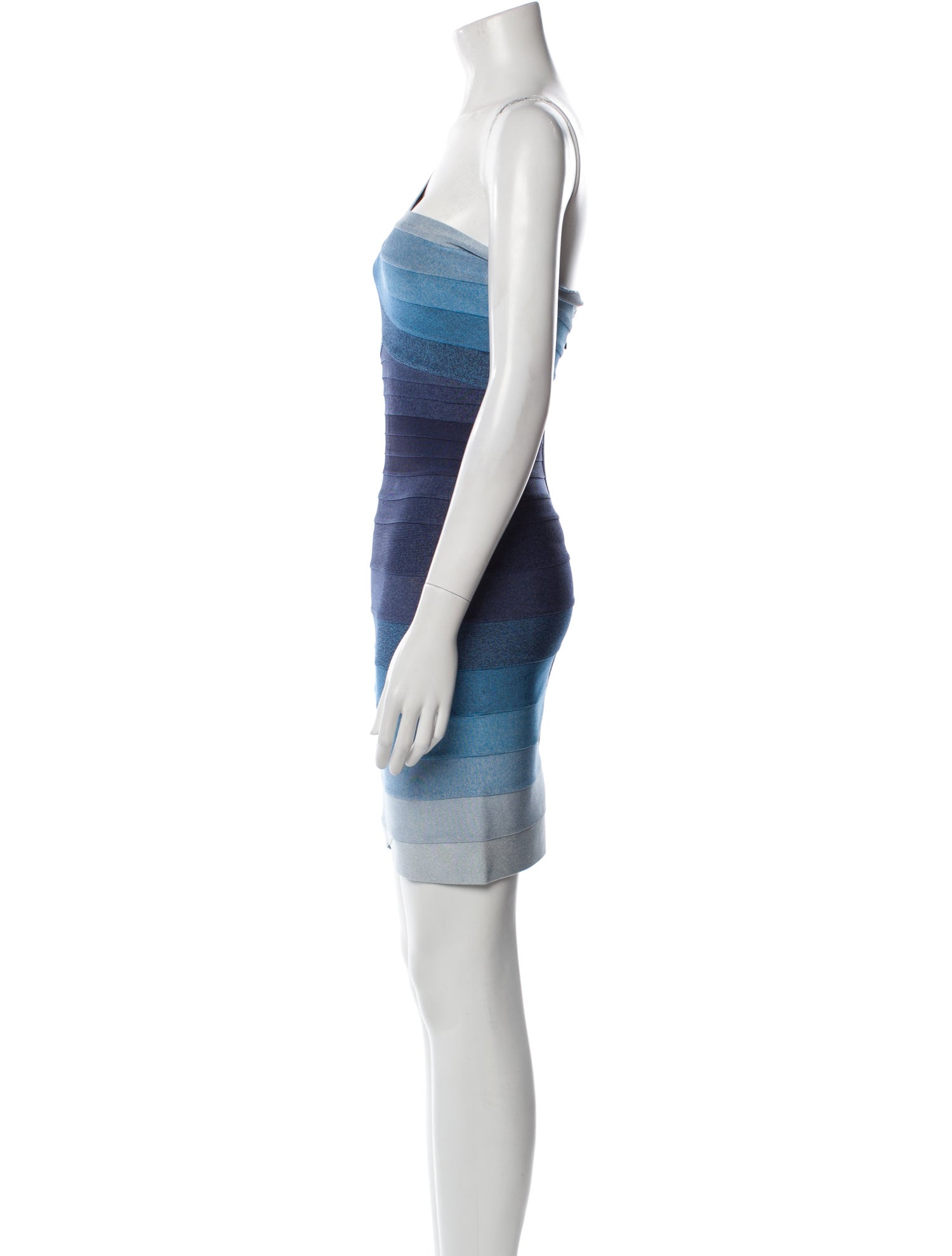 Herve Leger Striped Mini Dress