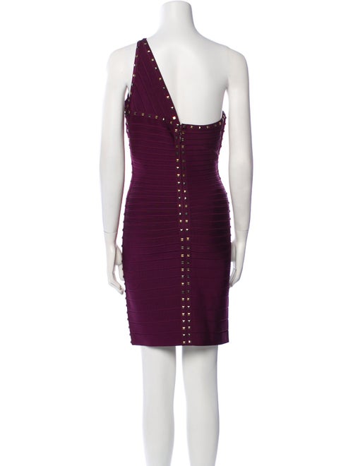 Herve Leger One-Shoulder Mini Dress