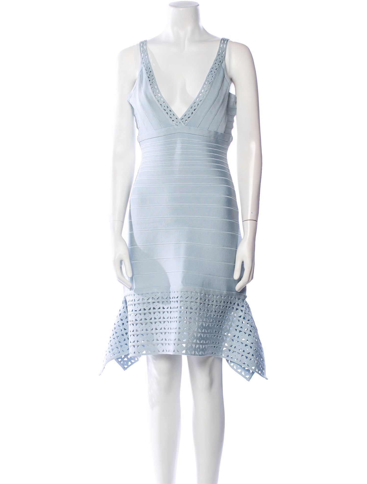 Herve Leger Lace Pattern Mini Dress