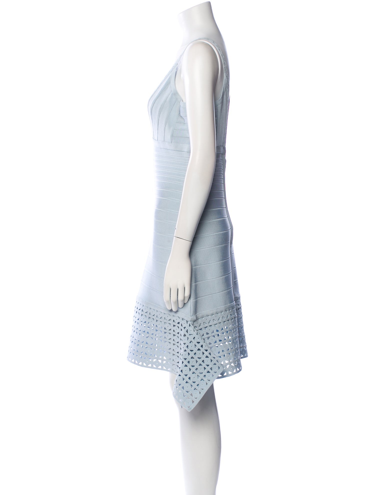 Herve Leger Lace Pattern Mini Dress