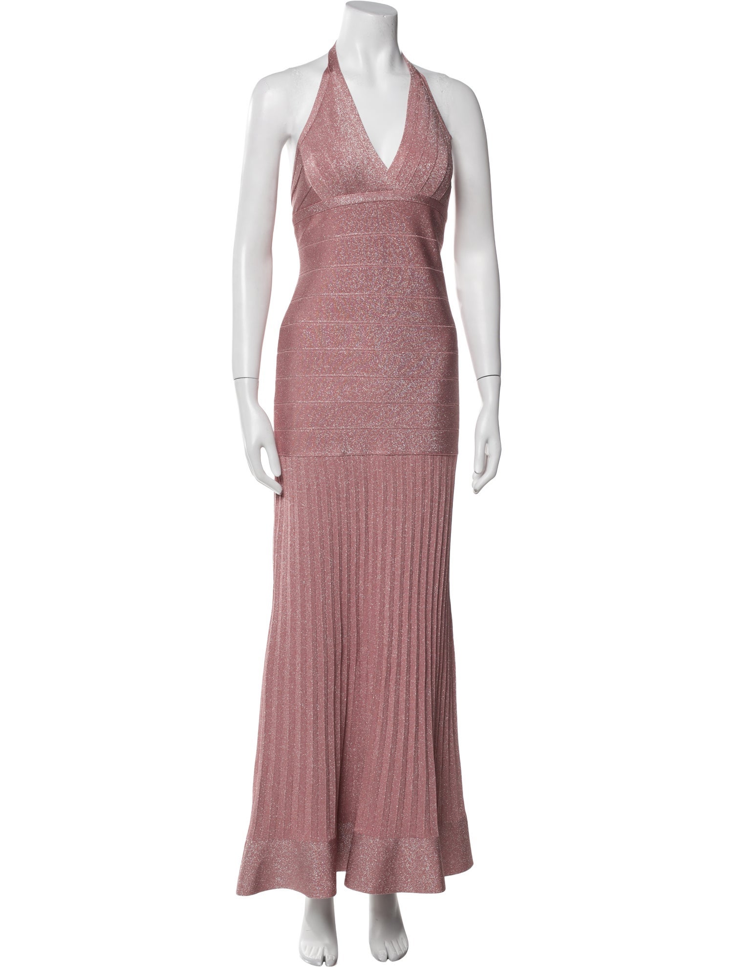 Herve Leger Halterneck Long Dress