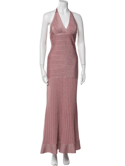 Herve Leger Halterneck Long Dress