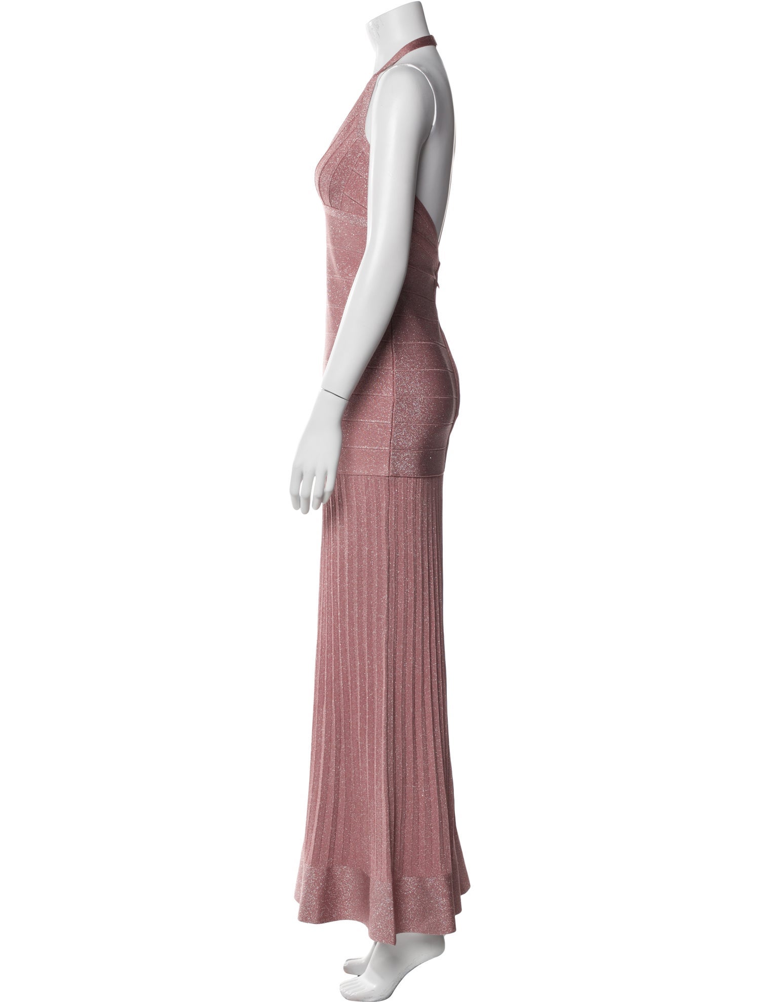 Herve Leger Halterneck Long Dress