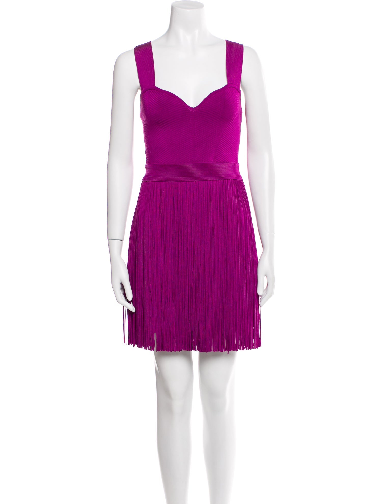 Herve Leger V-Neck Mini Dress