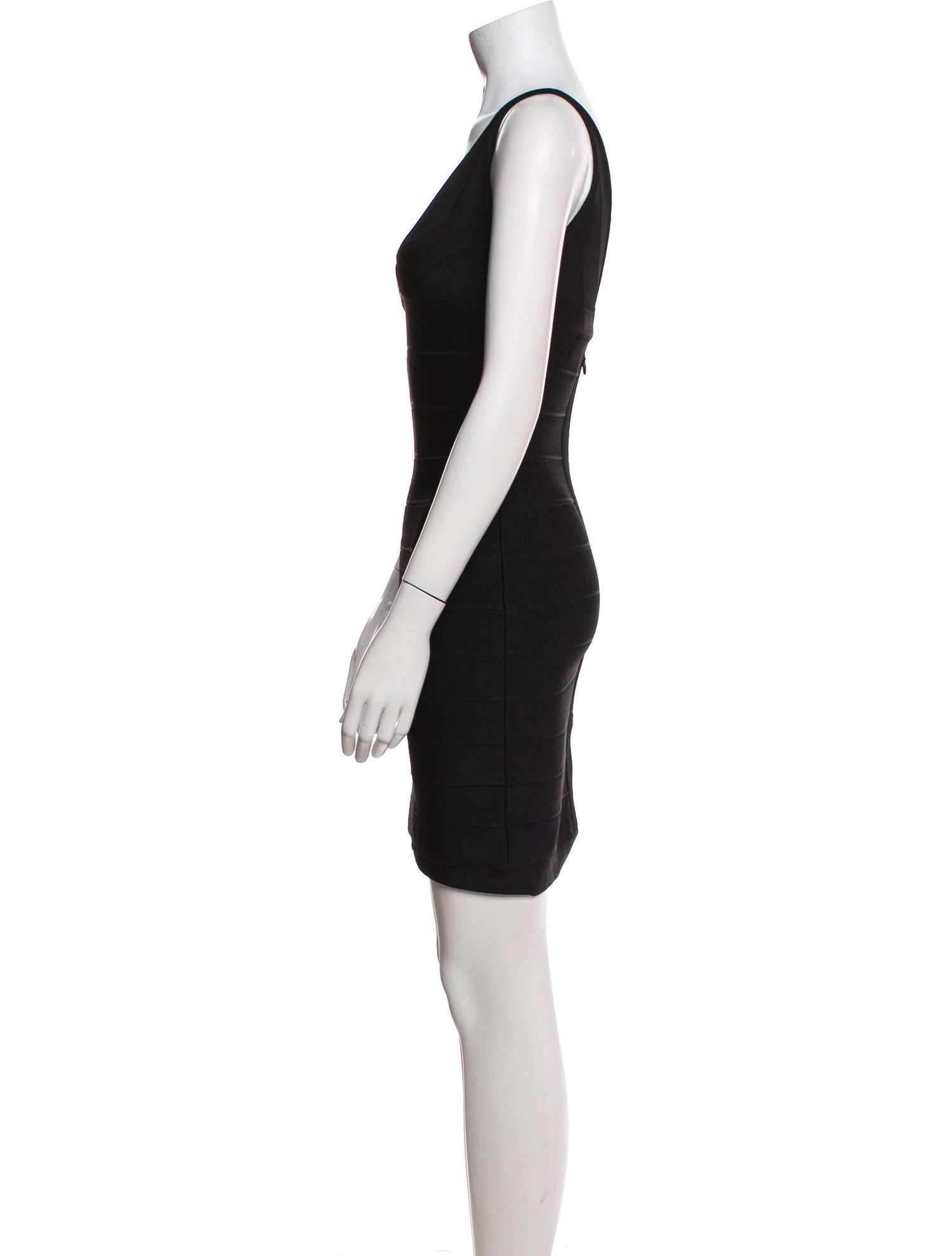 Herve Leger V-Neck Mini Dress