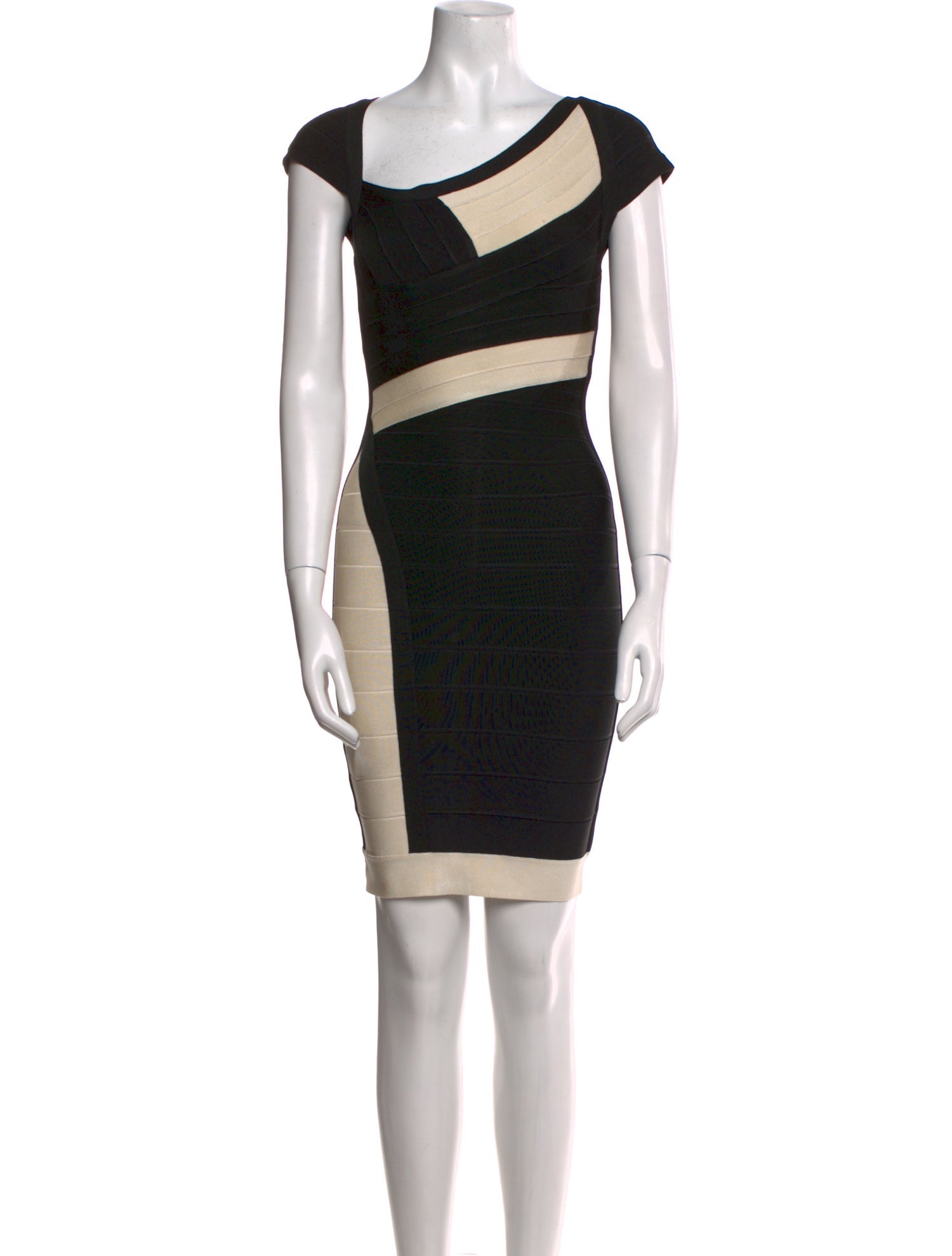 Herve Leger Colorblock Pattern Mini Dress