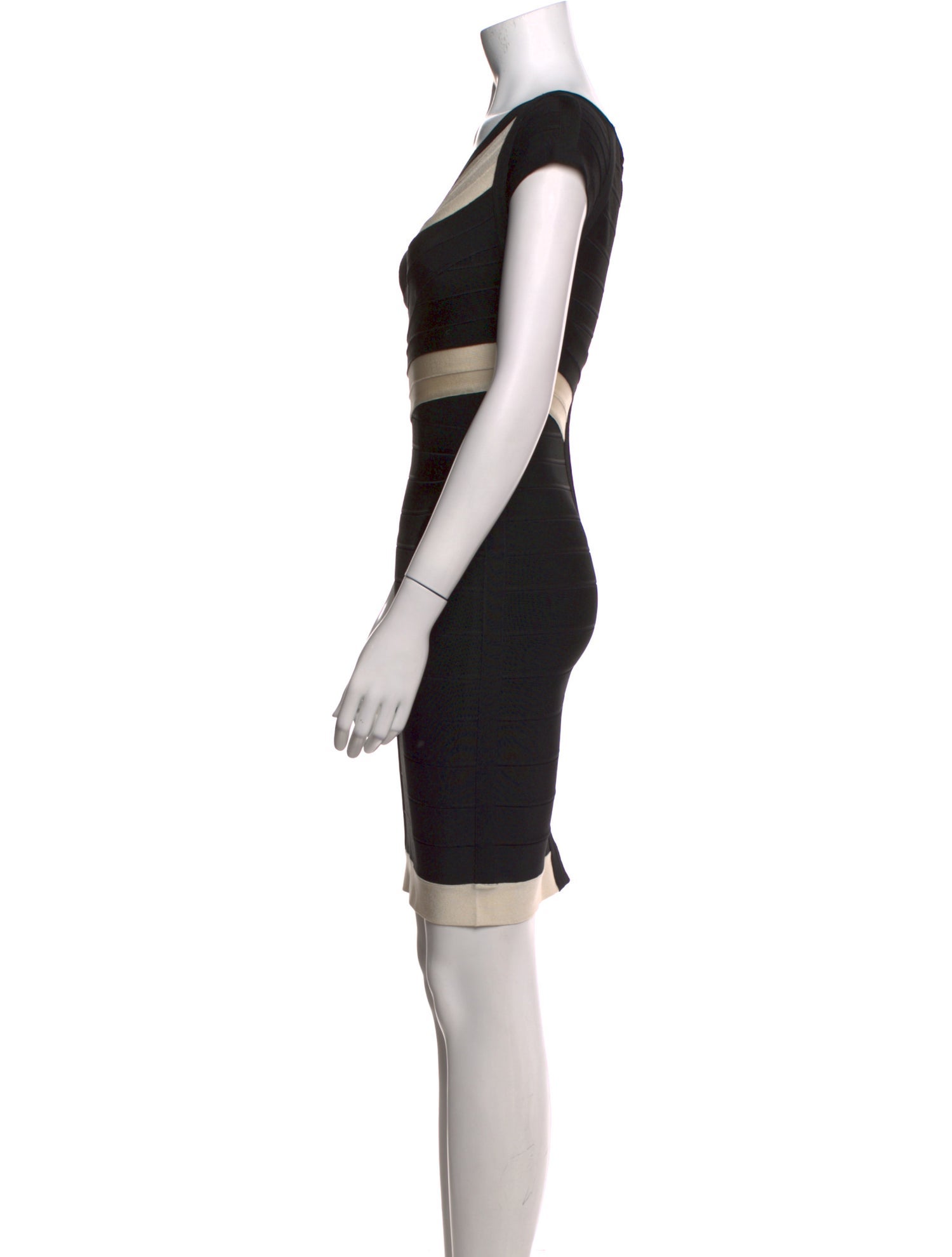 Herve Leger Colorblock Pattern Mini Dress