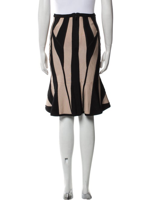Herve Leger Striped Knee-Length Skirt