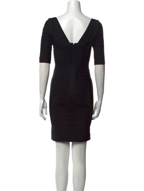 Herve Leger V-Neck Mini Dress