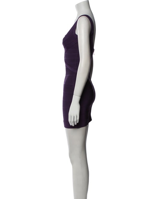 Herve Leger Scoop Neck Mini Dress