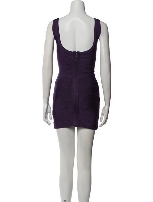Herve Leger Scoop Neck Mini Dress