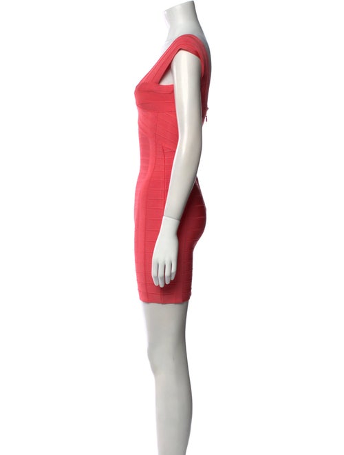 Herve Leger Square Neckline Mini Dress