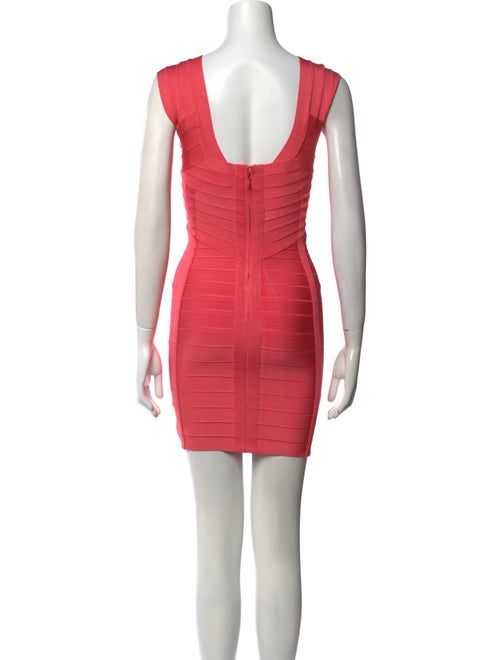 Herve Leger Square Neckline Mini Dress